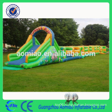 Big inflatable obstacle course inflatable mega obstacle course with slide for sale